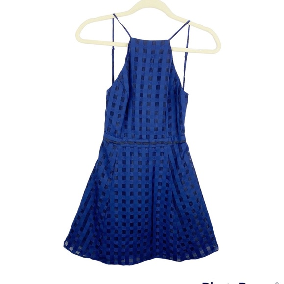 NBD x Revolve Animosity Apron Mini Dress Navy Blue Backless Womens Size XS - Picture 2 of 8